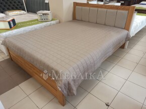 Ліжко з масива дерева дуб або бук з м'яким узголів'я Софія
