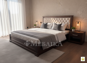 Деревянная кровать Лорд М 50 с мягкой спинкой и подъемным механизмом