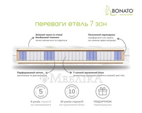 Ортопедично-анатомічний матрац Етель Pocket Spring 7 зон